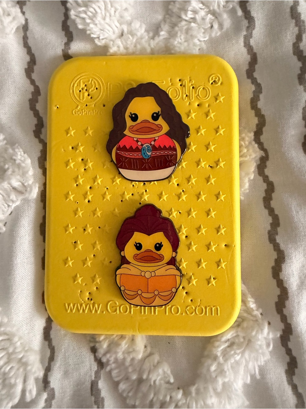 Princess duck pins Belle and Moana- Set of 2